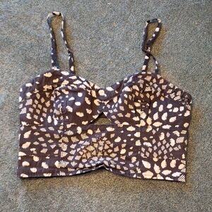 Silence + Noise Black and White Bustier Crop Top